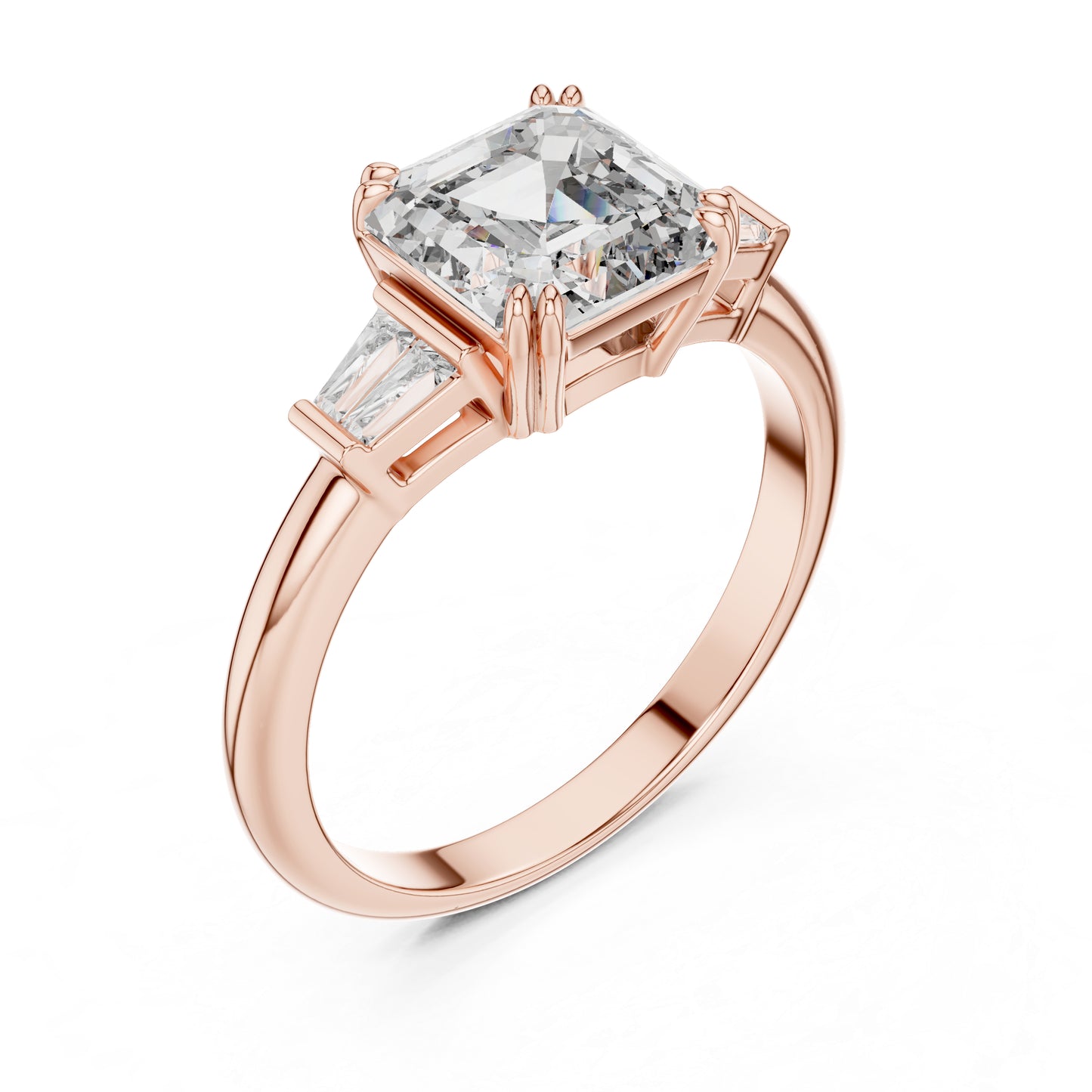 14K Yellow Gold Emerald Lab-Grown Diamond Engagement Ring | Pure Carat