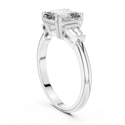 14K Yellow Gold Emerald Lab-Grown Diamond Engagement Ring | Pure Carat
