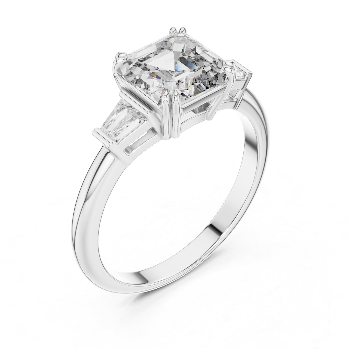14K Yellow Gold Emerald Lab-Grown Diamond Engagement Ring | Pure Carat