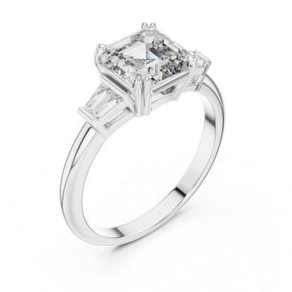 14K Yellow Gold Emerald Lab-Grown Diamond Engagement Ring | Pure Carat