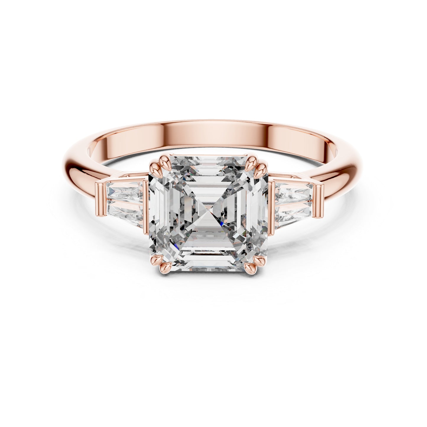 14K Yellow Gold Emerald Lab-Grown Diamond Engagement Ring | Pure Carat