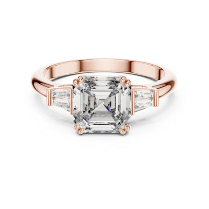 14K Yellow Gold Emerald Lab-Grown Diamond Engagement Ring | Pure Carat