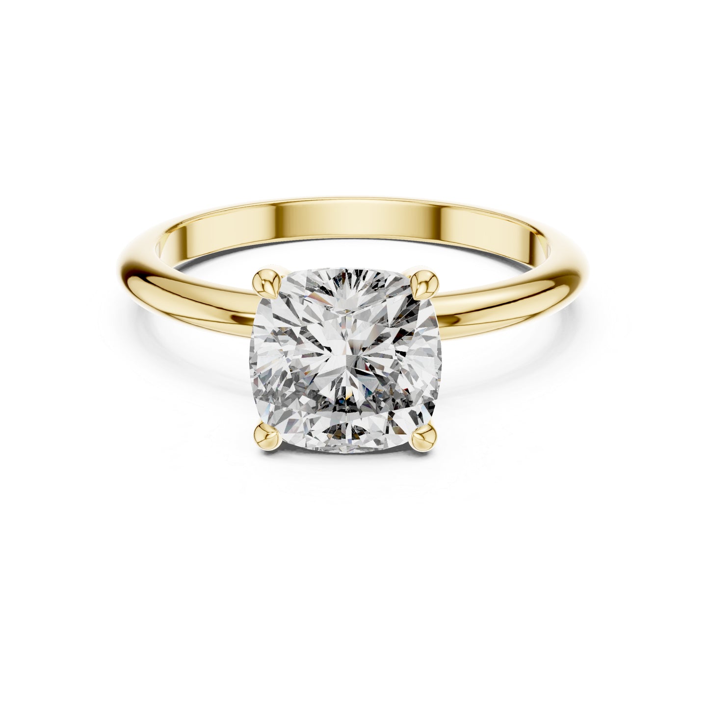 18K Rose Gold Cushion Square Lab-Grown Diamond Engagement Ring for Women | Pure Carat