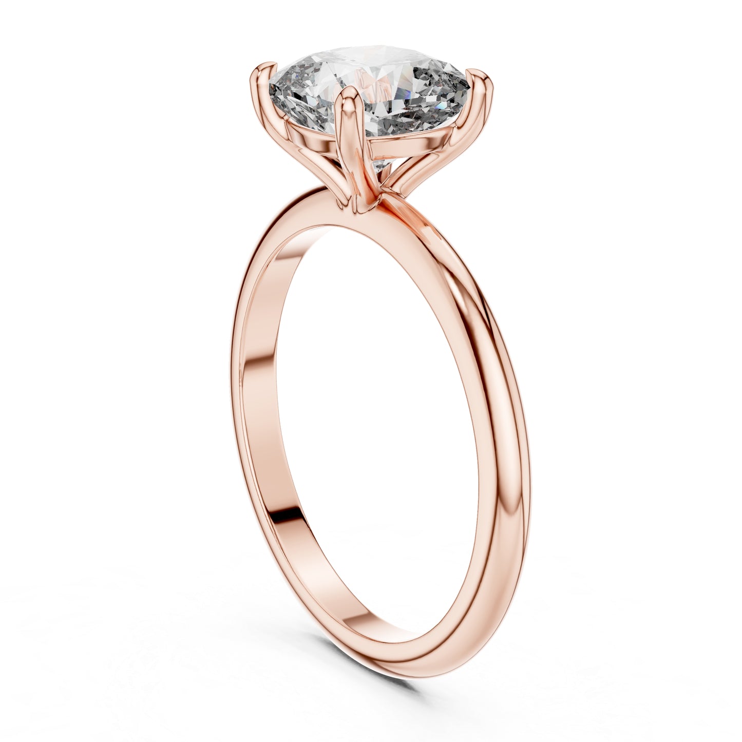 18K Rose Gold Cushion Square Lab-Grown Diamond Engagement Ring for Women | Pure Carat