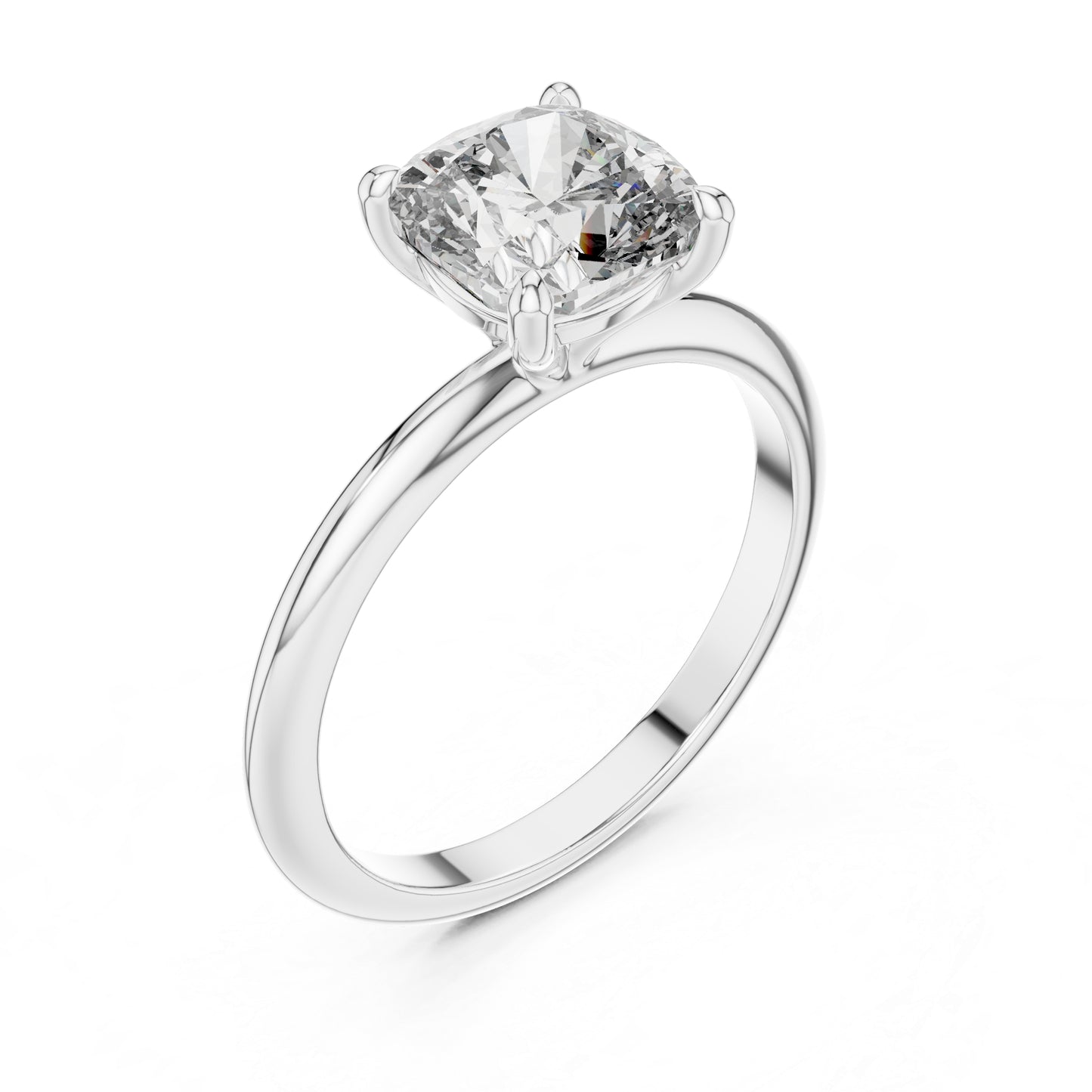 18K Rose Gold Cushion Square Lab-Grown Diamond Engagement Ring for Women | Pure Carat