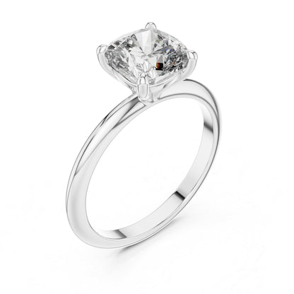 18K Rose Gold Cushion Square Lab-Grown Diamond Engagement Ring for Women | Pure Carat