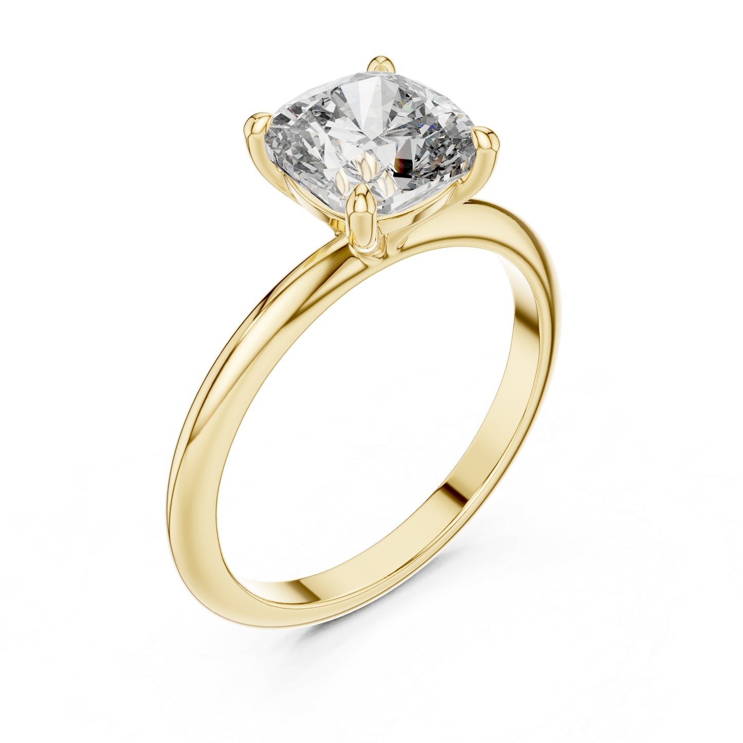 18K Rose Gold Cushion Square Lab-Grown Diamond Engagement Ring for Women | Pure Carat