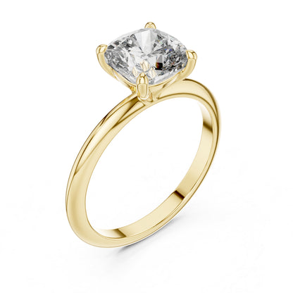 18K Rose Gold Cushion Square Lab-Grown Diamond Engagement Ring for Women | Pure Carat