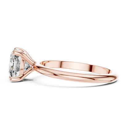 18K Rose Gold Cushion Square Lab-Grown Diamond Engagement Ring for Women | Pure Carat