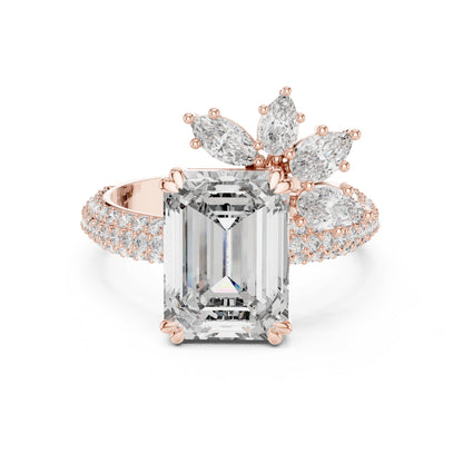 18K Yellow Gold Round, Marquise, Pear & Emerald Lab-Grown Diamond Engagement Ring for Women | Pure Carat