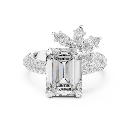 18K Yellow Gold Round, Marquise, Pear & Emerald Lab-Grown Diamond Engagement Ring for Women | Pure Carat