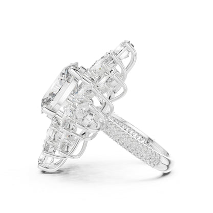 18K Rose Gold Round, Marquise, Pear & Oval Lab-Grown Diamond Everyday Wear Ring for Women | Pure Carat