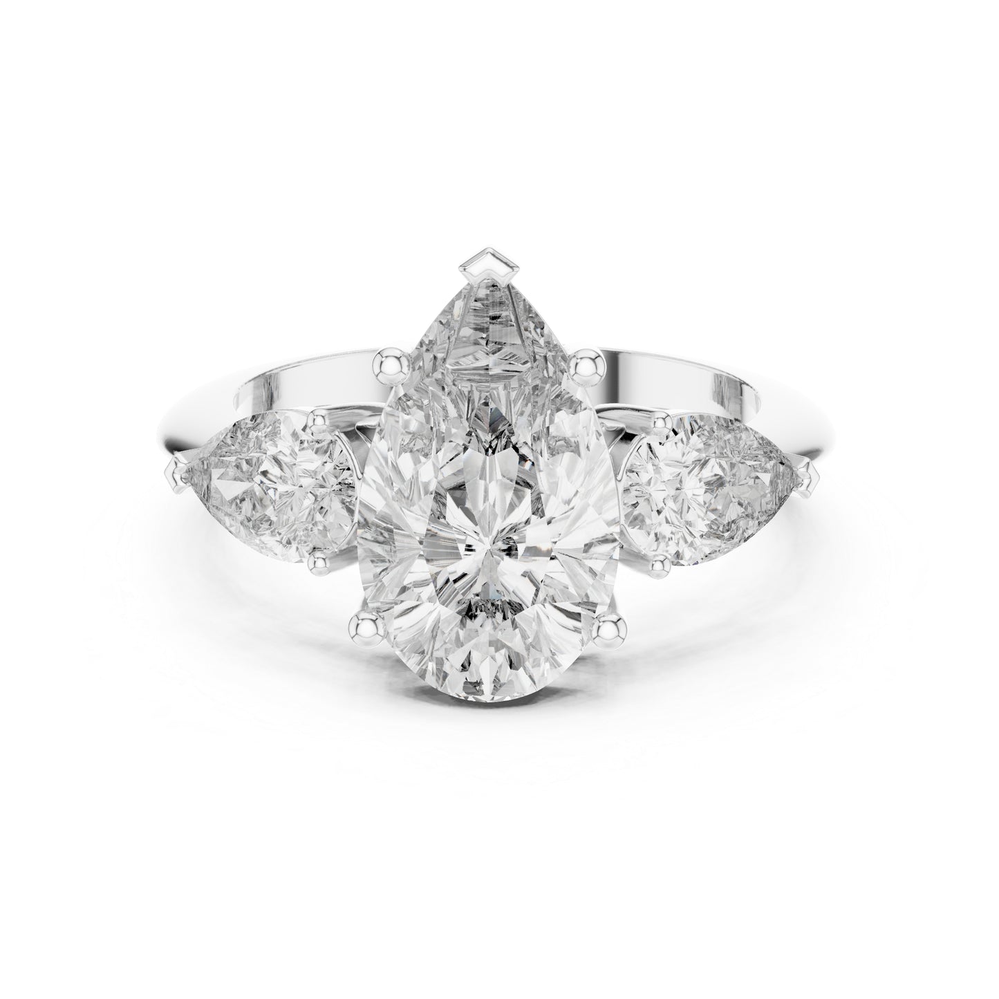 14K Yellow Gold Pear Lab-Grown Diamond Wedding Ring for Women | Pure Carat