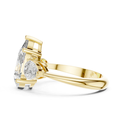14K Yellow Gold Pear Lab-Grown Diamond Wedding Ring for Women | Pure Carat