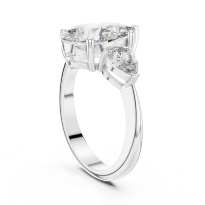 14K Yellow Gold Pear Lab-Grown Diamond Wedding Ring for Women | Pure Carat