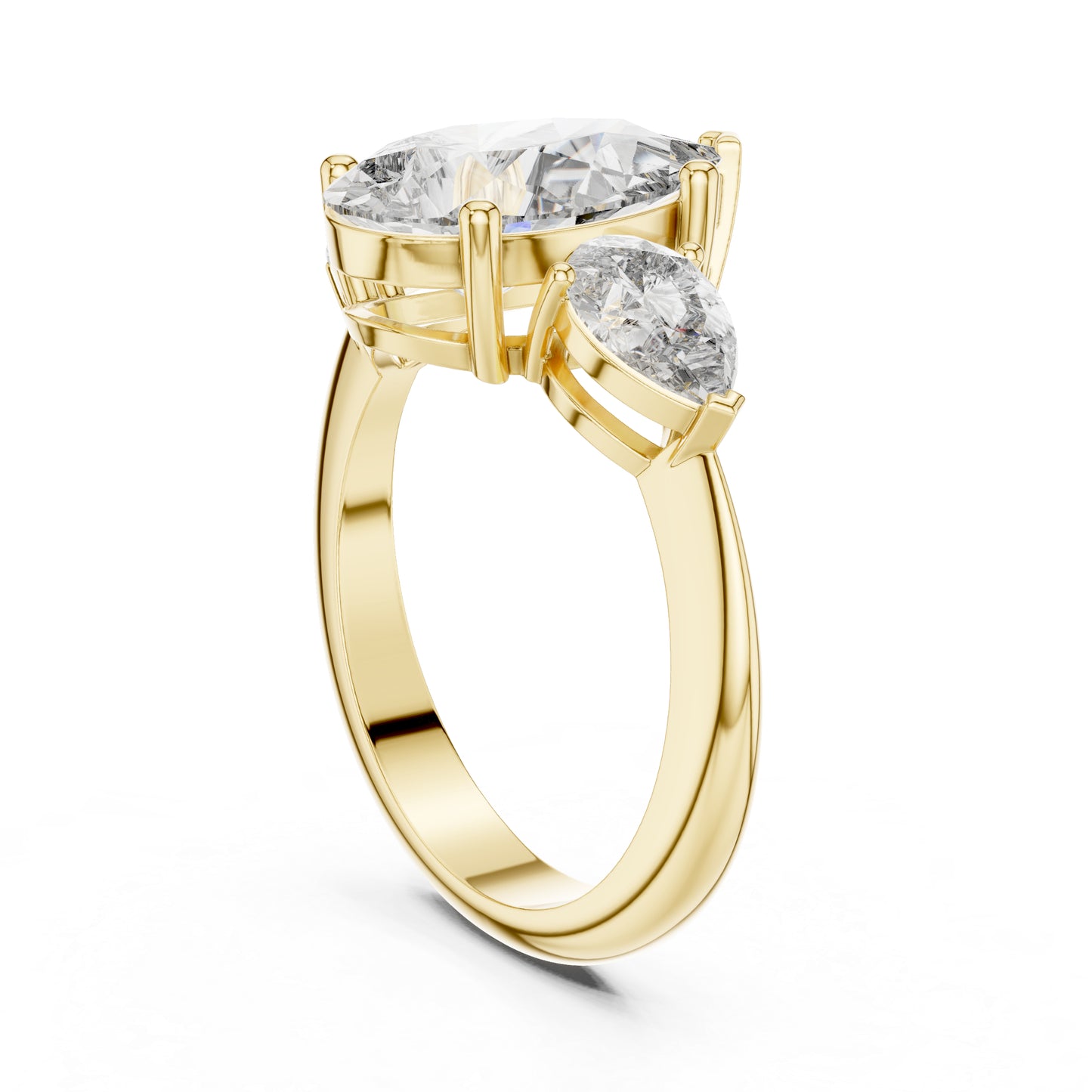 14K Yellow Gold Pear Lab-Grown Diamond Wedding Ring for Women | Pure Carat