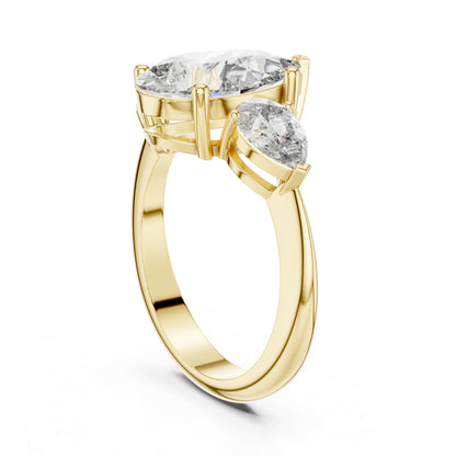 14K Yellow Gold Pear Lab-Grown Diamond Wedding Ring for Women | Pure Carat