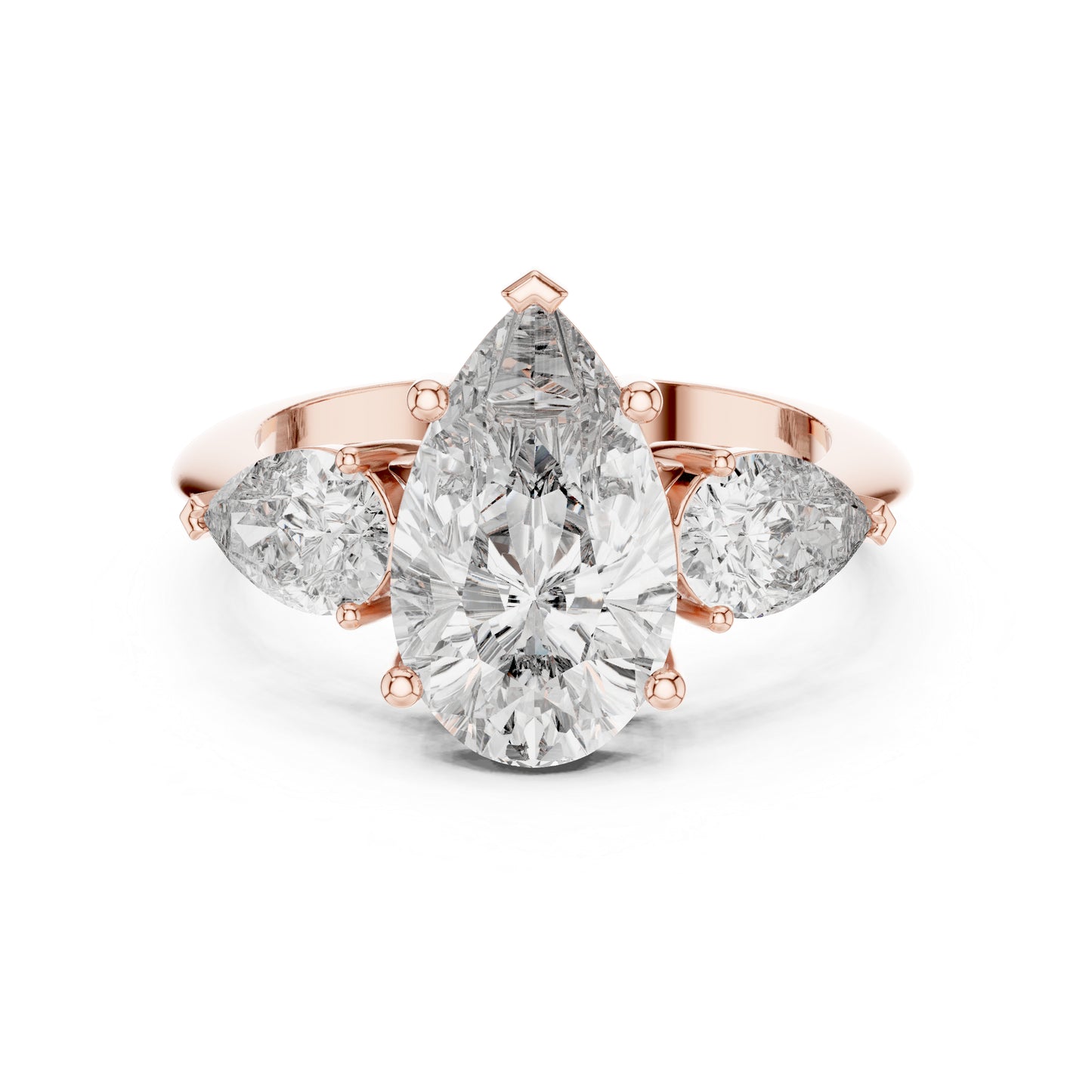 14K Yellow Gold Pear Lab-Grown Diamond Wedding Ring for Women | Pure Carat