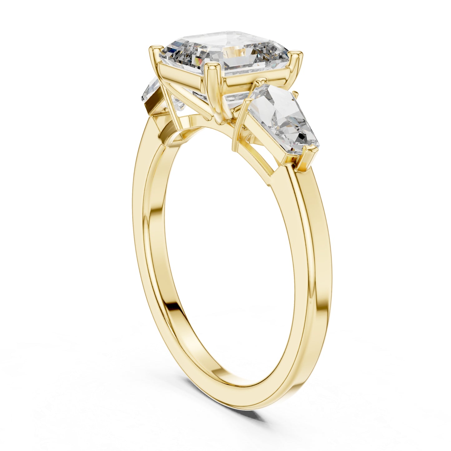 18K Rose Gold Asscher & Kite Lab-Grown Diamond Engagement Ring for Women | Pure Carat