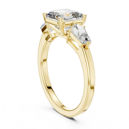 18K Rose Gold Asscher & Kite Lab-Grown Diamond Engagement Ring for Women | Pure Carat