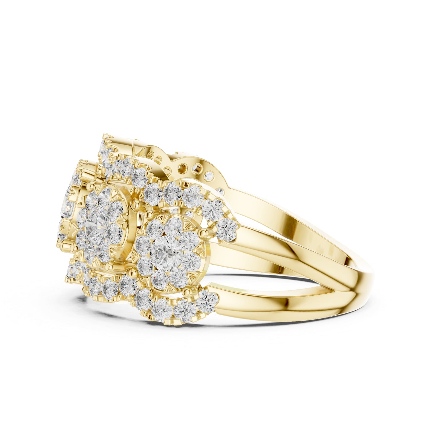 14K Yellow Gold Round Lab-Grown Diamond Everyday Wear Ring for Women | Pure Carat