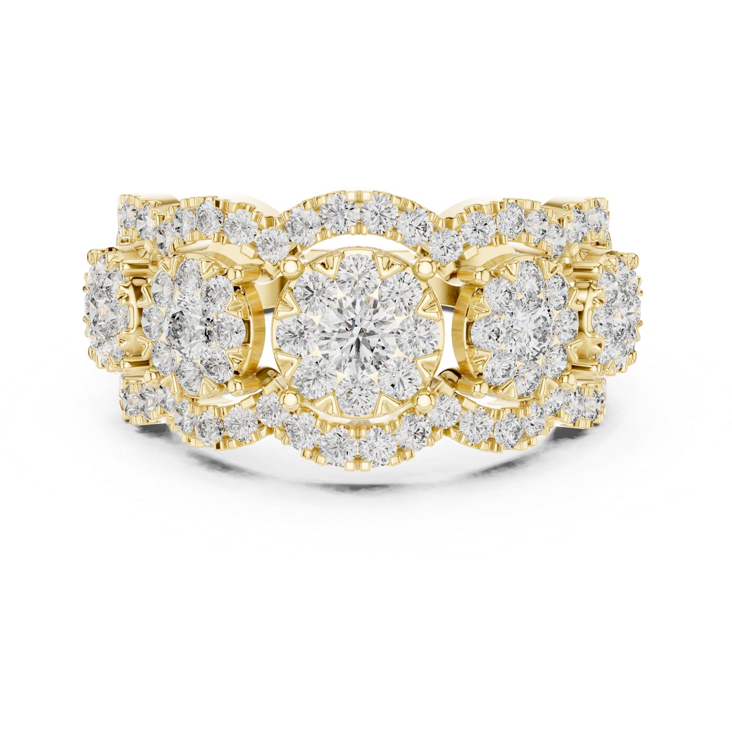 14K Yellow Gold Round Lab-Grown Diamond Everyday Wear Ring for Women | Pure Carat