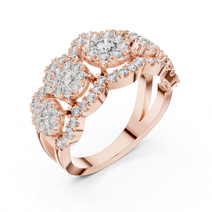 14K Yellow Gold Round Lab-Grown Diamond Everyday Wear Ring for Women | Pure Carat