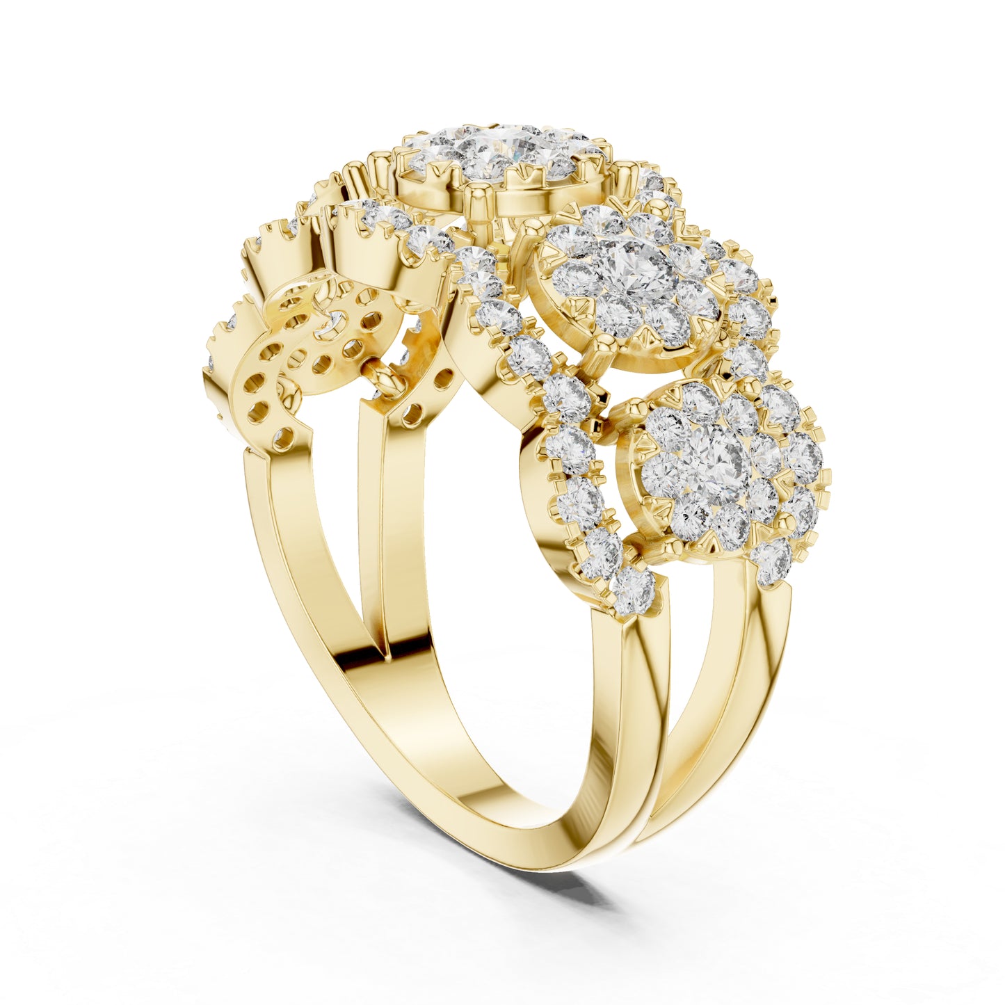 14K Yellow Gold Round Lab-Grown Diamond Everyday Wear Ring for Women | Pure Carat