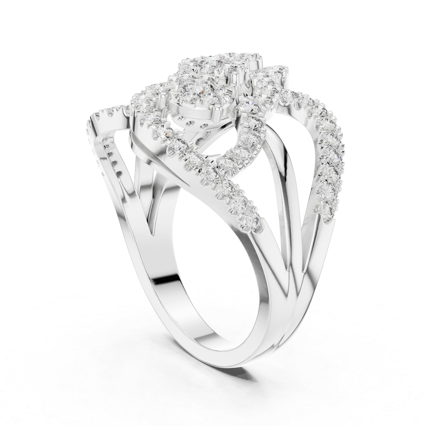 18K Rose Gold Round Lab-Grown Diamond Engagement Ring for Women | Pure Carat