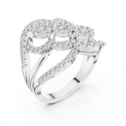 18K Rose Gold Round Lab-Grown Diamond Engagement Ring for Women | Pure Carat