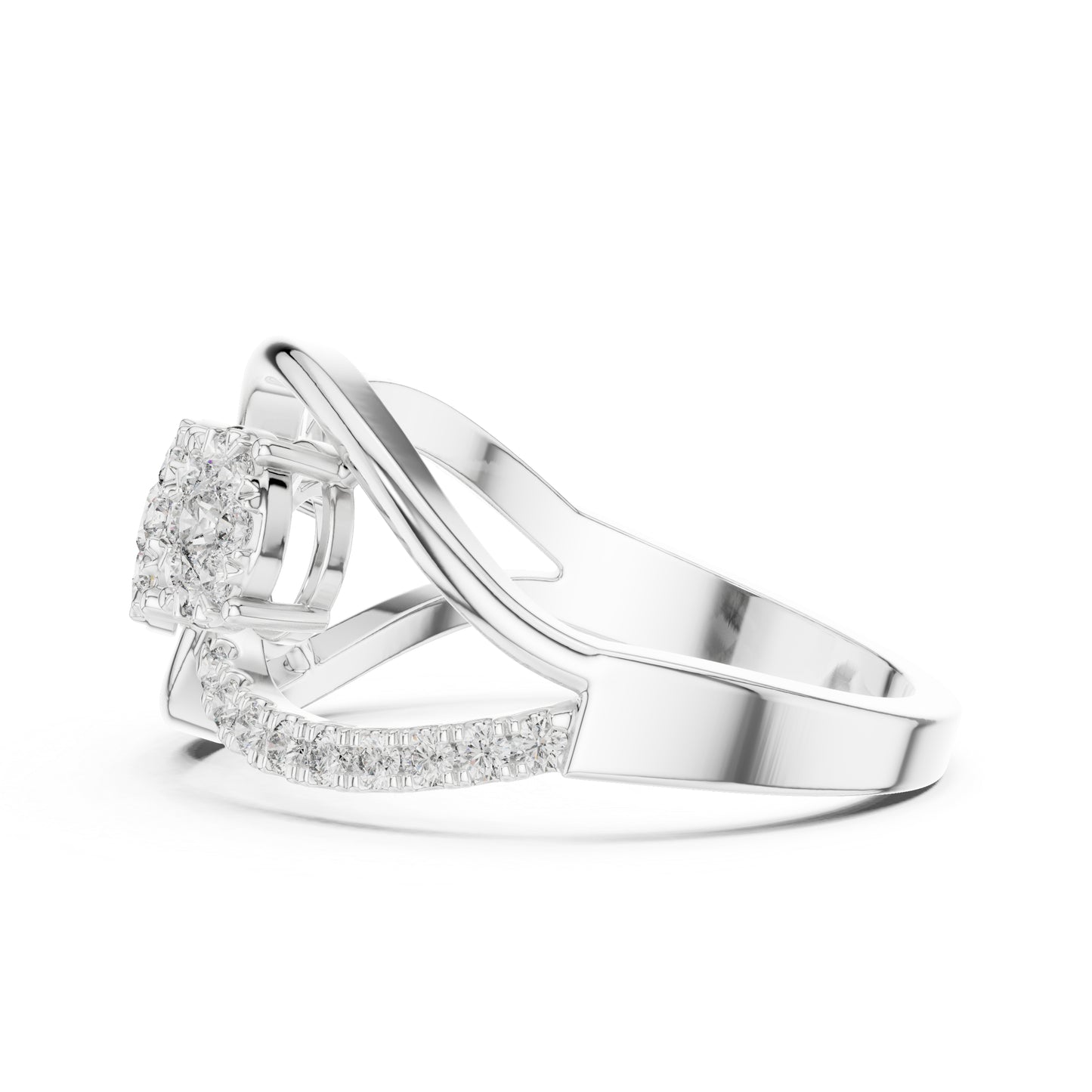 18K Yellow Gold Round Lab-Grown Diamond Engagement Ring for Women | Pure Carat