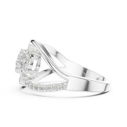 18K Yellow Gold Round Lab-Grown Diamond Engagement Ring for Women | Pure Carat