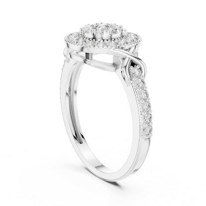 18K Rose Gold Round Lab-Grown Diamond Everyday Wear Ring for Women | Pure Carat