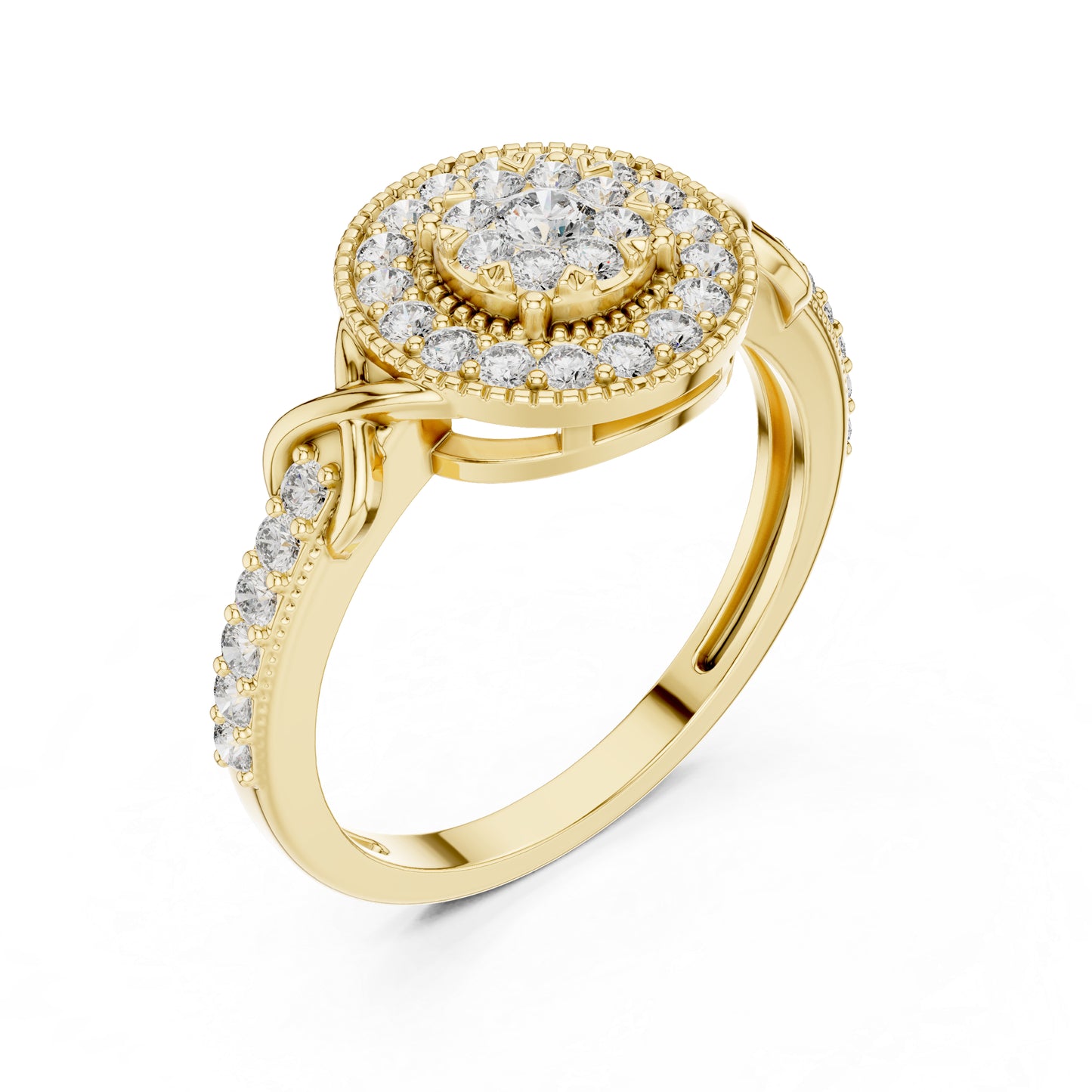 18K Rose Gold Round Lab-Grown Diamond Everyday Wear Ring for Women | Pure Carat