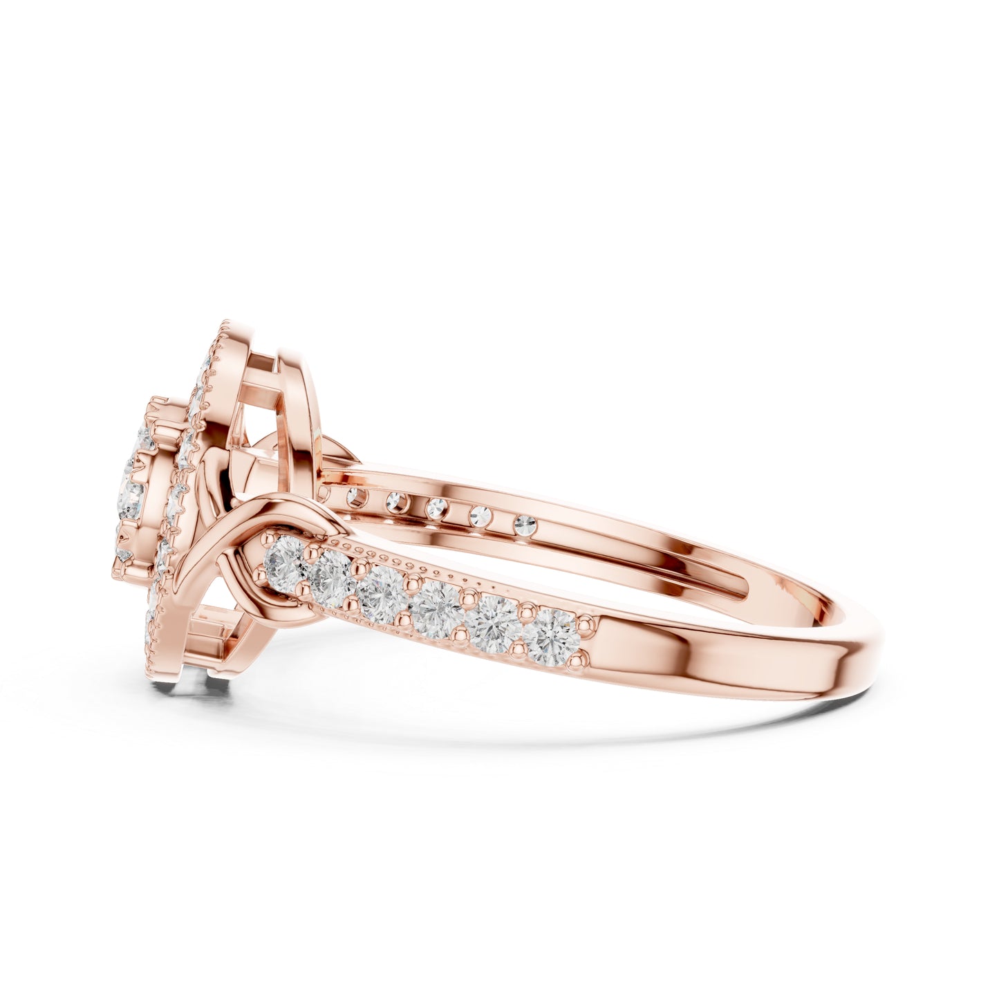 18K Rose Gold Round Lab-Grown Diamond Everyday Wear Ring for Women | Pure Carat
