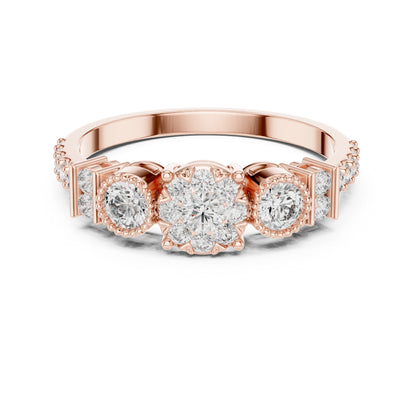 14K White Gold Round Lab-Grown Diamond Anniversary Gift Ring for Women | Pure Carat