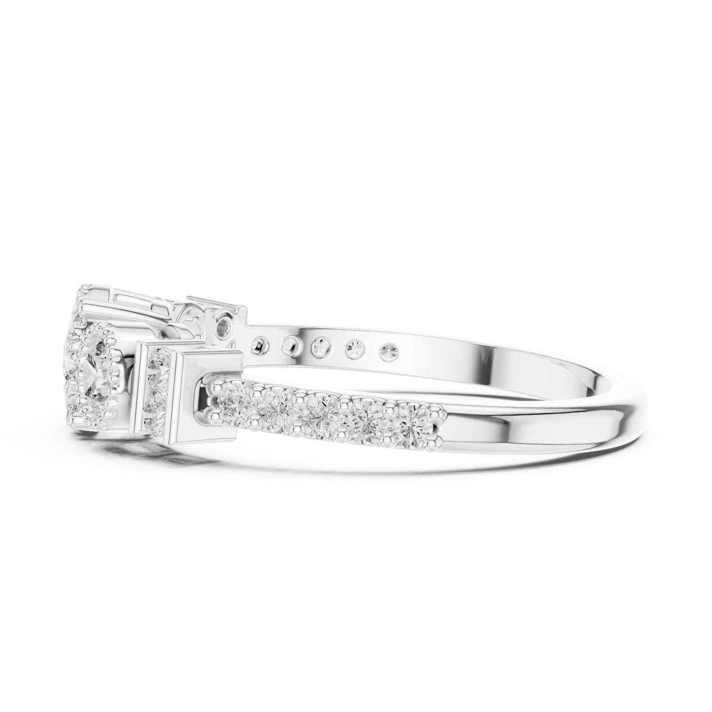 14K White Gold Round Lab-Grown Diamond Anniversary Gift Ring for Women | Pure Carat