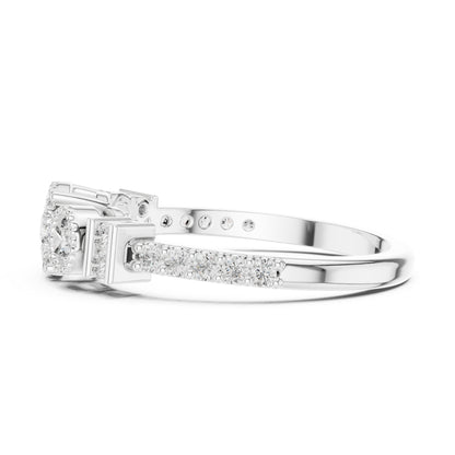 14K White Gold Round Lab-Grown Diamond Anniversary Gift Ring for Women | Pure Carat