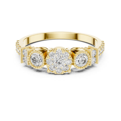 14K White Gold Round Lab-Grown Diamond Anniversary Gift Ring for Women | Pure Carat