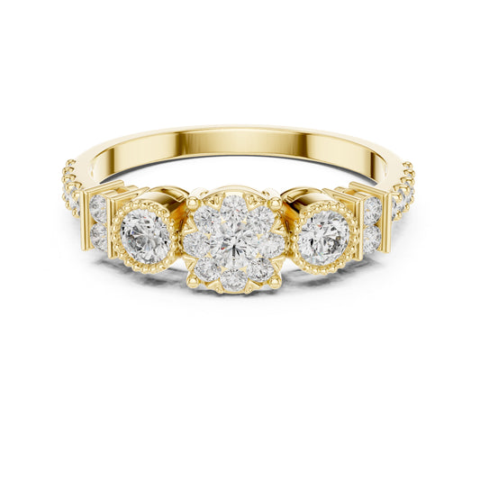 14K White Gold Round Lab-Grown Diamond Anniversary Gift Ring for Women | Pure Carat