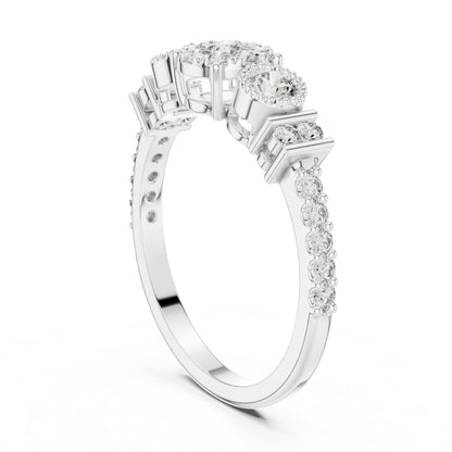 14K White Gold Round Lab-Grown Diamond Anniversary Gift Ring for Women | Pure Carat