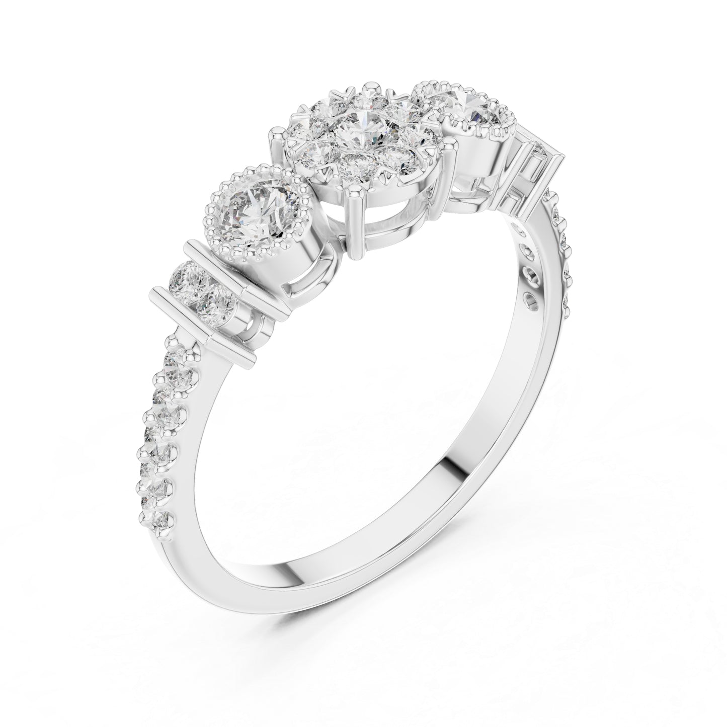 14K White Gold Round Lab-Grown Diamond Anniversary Gift Ring for Women | Pure Carat