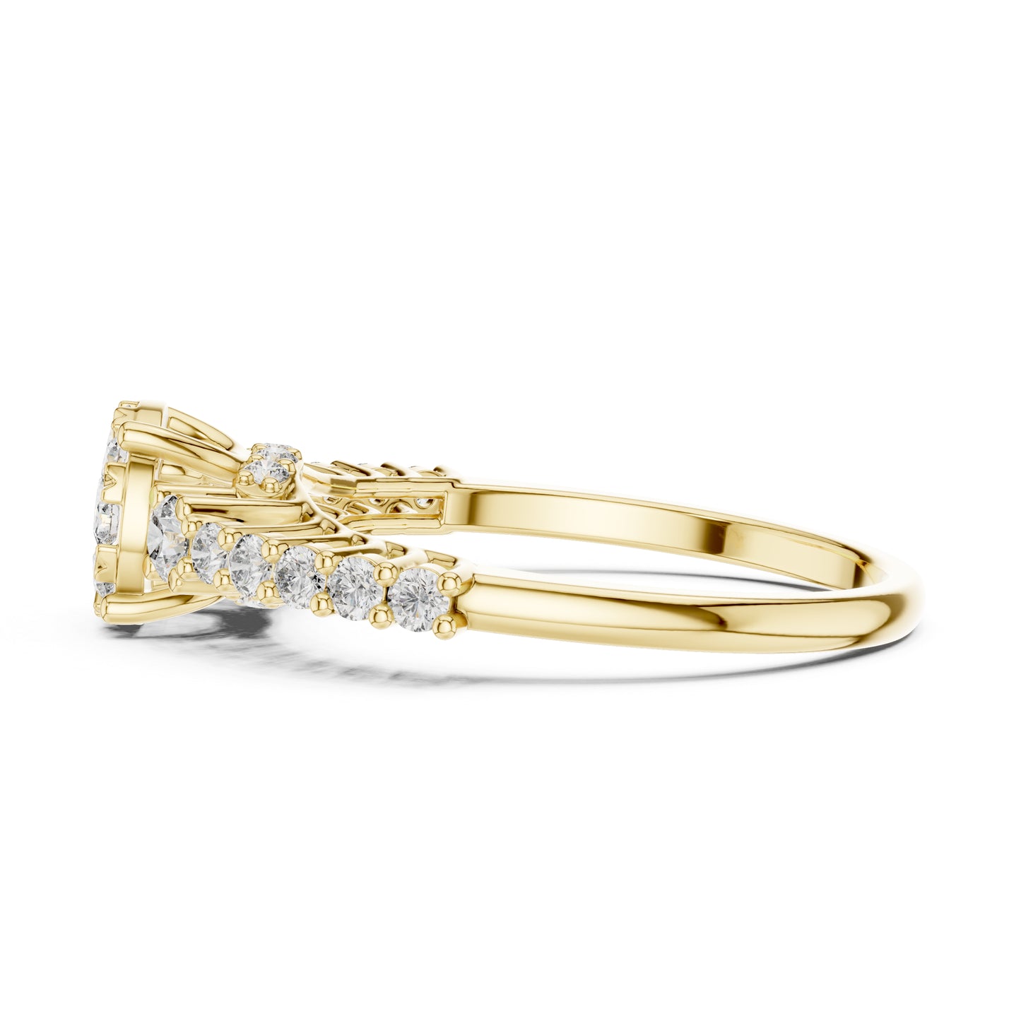 14K Yellow Gold Round Lab-Grown Diamond Wedding Ring for Women | Pure Carat