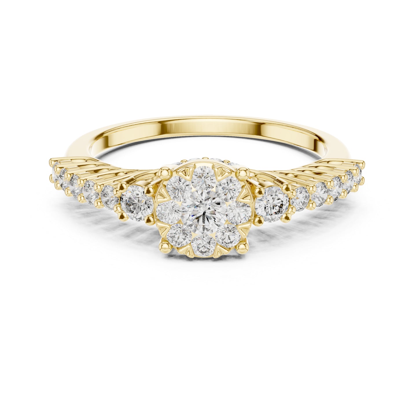 14K Yellow Gold Round Lab-Grown Diamond Wedding Ring for Women | Pure Carat