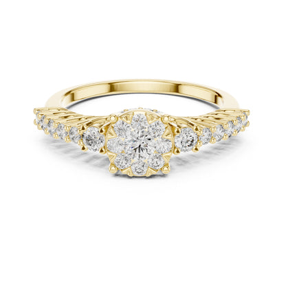 14K Yellow Gold Round Lab-Grown Diamond Wedding Ring for Women | Pure Carat