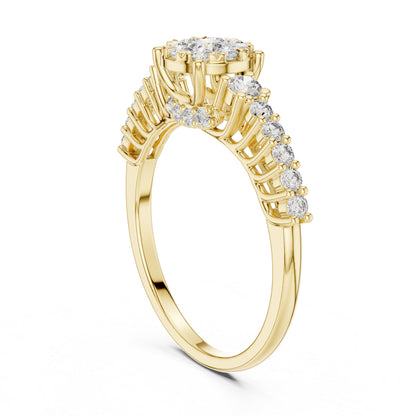 14K Yellow Gold Round Lab-Grown Diamond Wedding Ring for Women | Pure Carat