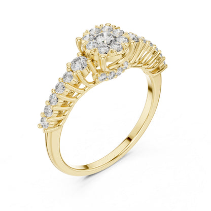 14K Yellow Gold Round Lab-Grown Diamond Wedding Ring for Women | Pure Carat