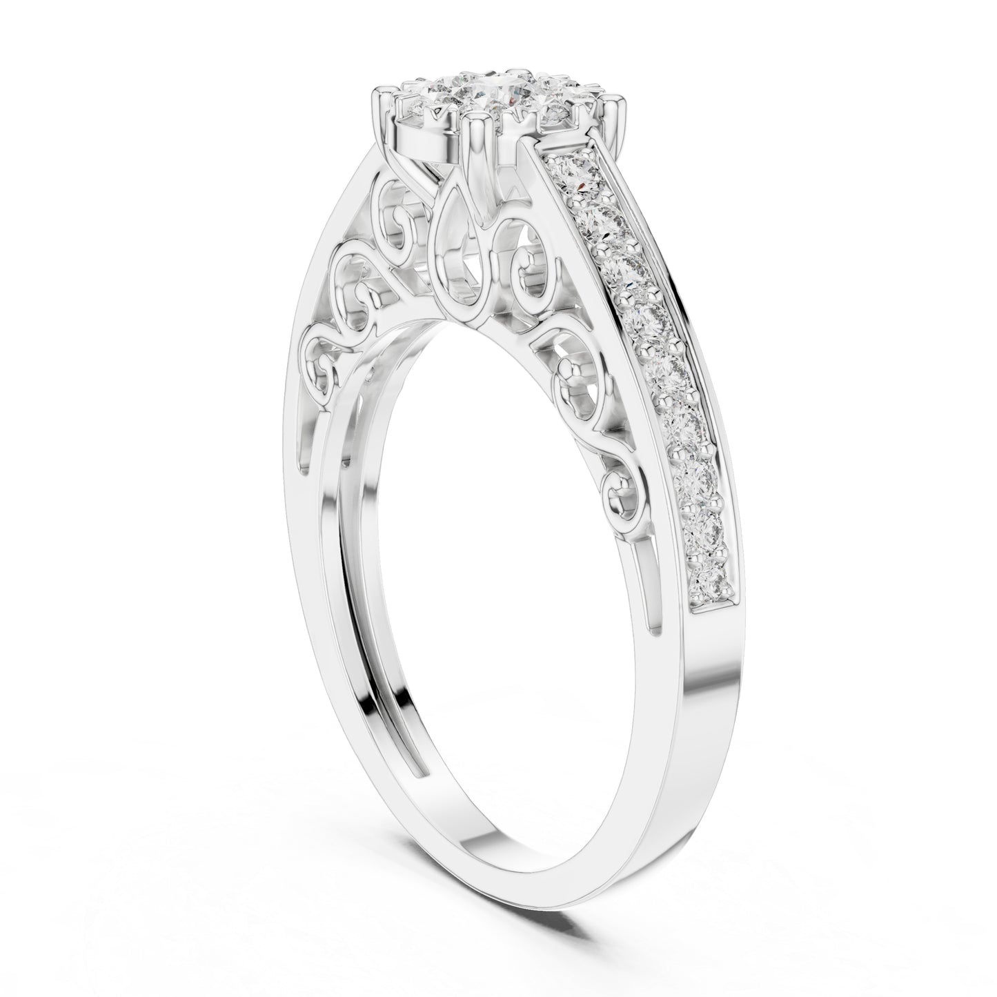 18K Rose Gold Round Lab-Grown Diamond Engagement Ring for Women | Pure Carat