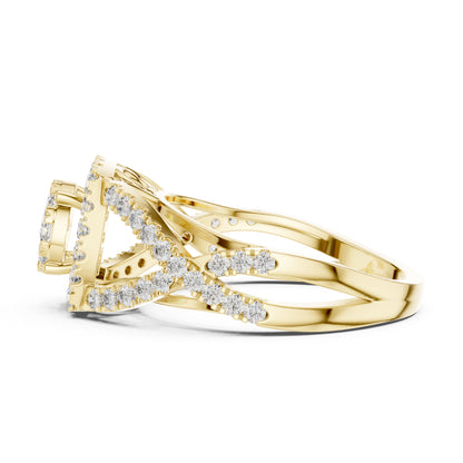 14K Yellow Gold Round Lab-Grown Diamond Engagement Ring for Women | Pure Carat