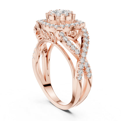 14K Yellow Gold Round Lab-Grown Diamond Engagement Ring for Women | Pure Carat